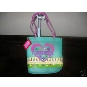 Liz Claiborne Santa Babies small tote Hearts NWT